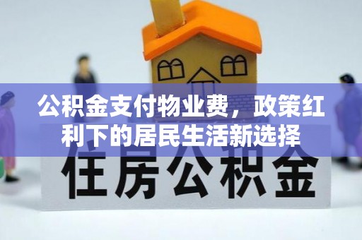 珲春公积金支付物业费，政策红利下的居民生活新选择